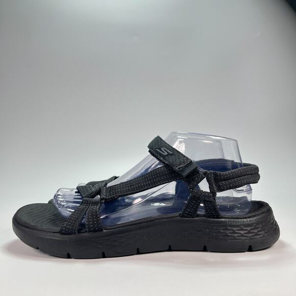 Skechers GO WALK Flex Sublime Black Hook & Loop Sandal 141451 Women's Size 10 - Picture 4 of 9